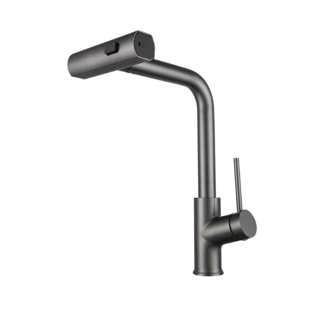 MXXQRHF Modern Brushed Nickel Kitchen Faucet with PullDown Sprayer Swivel Mixer Tap Easy Installation Stylish Design for SinksPerfect for Upgrading Your Kitchen Decor