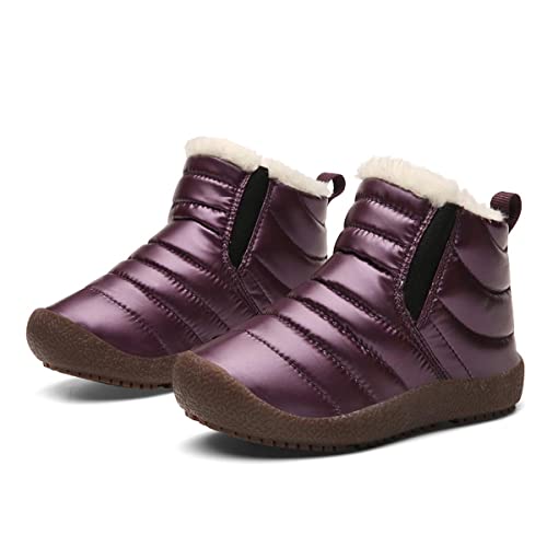Meidiastra Kids Snow Boots Winter Boots Warm Fur Lined Ankle Booties Outdoor Cold Weather Sneakers for Boys Girls4