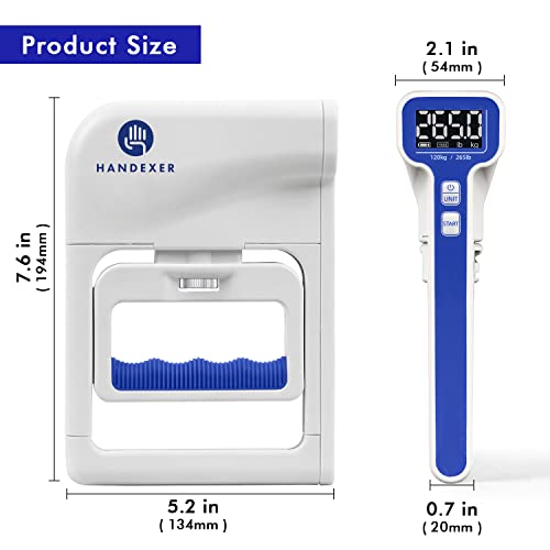 Image of Grip Strength Tester 265lb /120kg, Digital Hand Dynamometer FDA Registered with Backlit LCD for Grip Strength Testing and Training