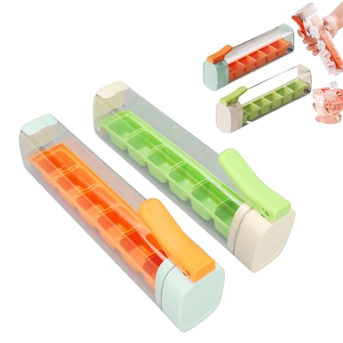 Molde para cubos de hielo con tapadera y contenedor miniatura 1