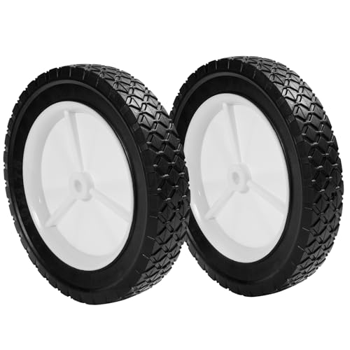 SENZHAO 10 Inch Lawn Mower Wheels for Oregon 72-110 Hand Trucks Plastic Wheel Compatible with Craftsma n/AYP/MTD Push Lawnmower, Hand Truck, 10 x 175, 2 pack