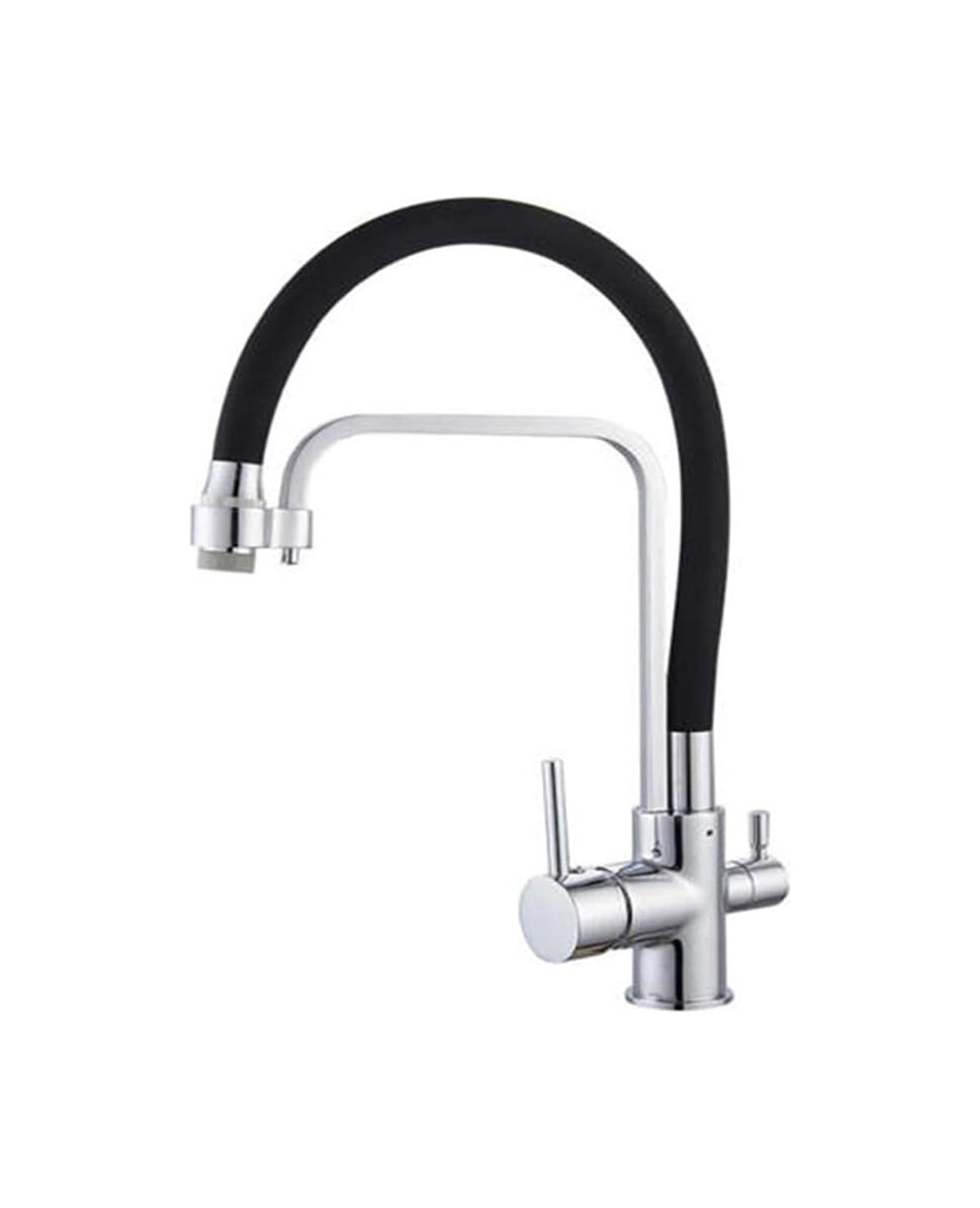 Eamrfvqt Chrome Brass 3-Way Kitchen Faucet