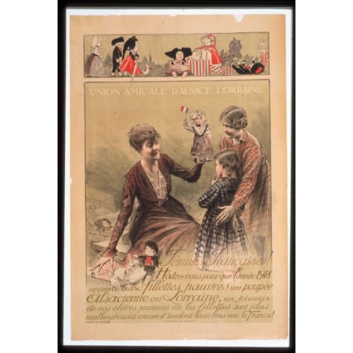 Décoration murale salon avec la toile poupées vintage 127x101 cm