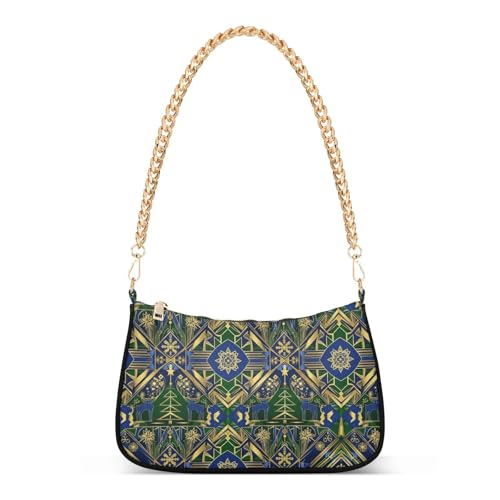 Sac à main sapin de Noël et Art déco GuoChe pour femme avec bandoulière