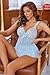 Avidlove Sexy Women Lace Lingerie Pajamas Set High Waist Sheer Sleepwear Mesh Cami Lace Shorts Bra and Panty Baby Blue