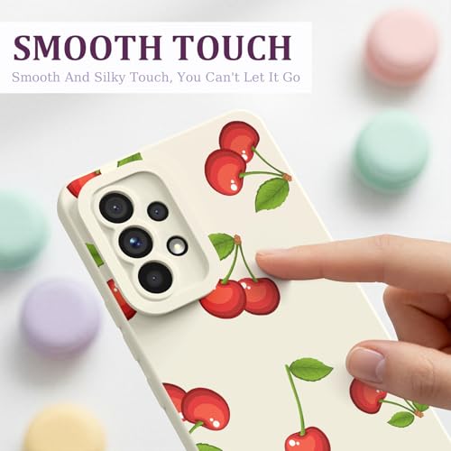 CASBST for Galaxy A53 5G Phone Case, Printed Silicone, Red Cherry - image 2