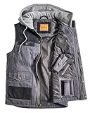 Venado Defender Concealed Carry Hooded Vest - Interior Conceal Carry Pockets (Black, 4XLT)