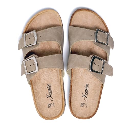 JOMIX Sandalen Dames met Verstelbare Dubbele Gesp Vrouwen Zomer Teenslippers voor Thuis Zwembad Strand - Image 6