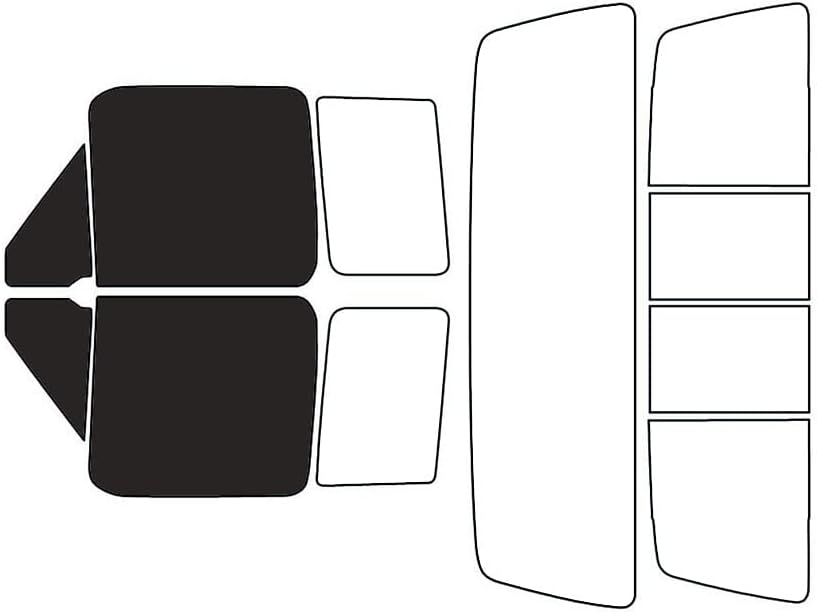 Rvinyl Window Tint Kit Compatible with Ford F-150 1992-1996 (2 Door) - Front Precut Kit - 20%