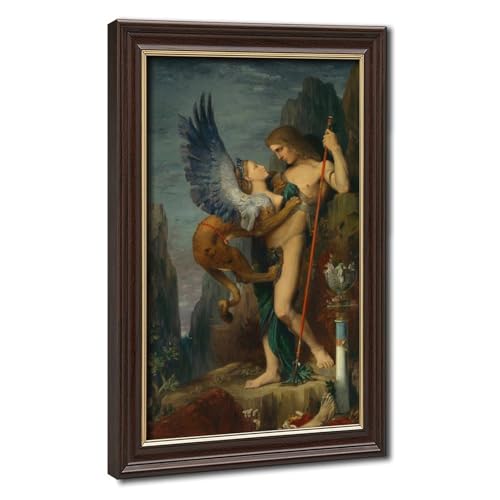 Affiches sur toile Gustave Moreau Œdipe et le Sphinx cadre suspendu 50x75cm