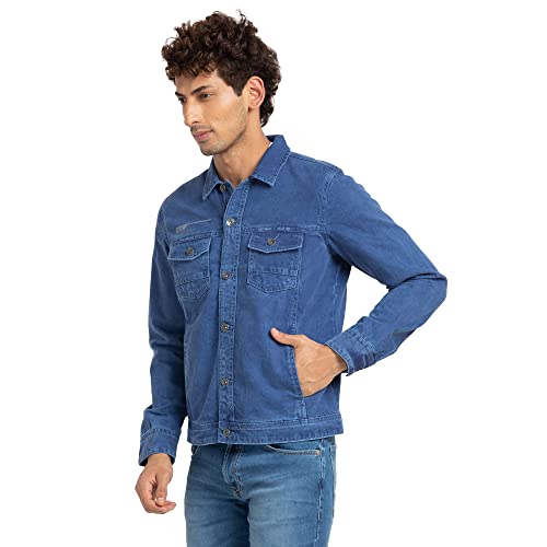 Image of Spykar Men's Cotton Standard Length Jackets
