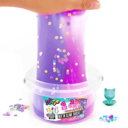 Canal Toys - So Slime SSC 139- Fertiger Schleim-Eimer, Mix’in & Selber Machen Schleim Set mit Charms & Perlen, 400g, Mehrfarbig