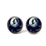 Halloween Jewelry Halloween Earrings Glass Tile Earrings Witch Jewelry