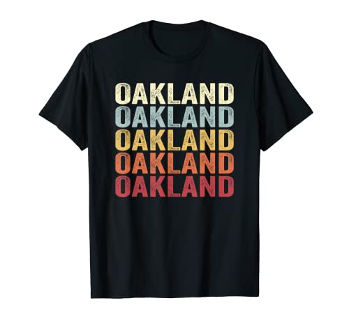 Oakland California Oakland CA Retro Vintage Text Maglietta