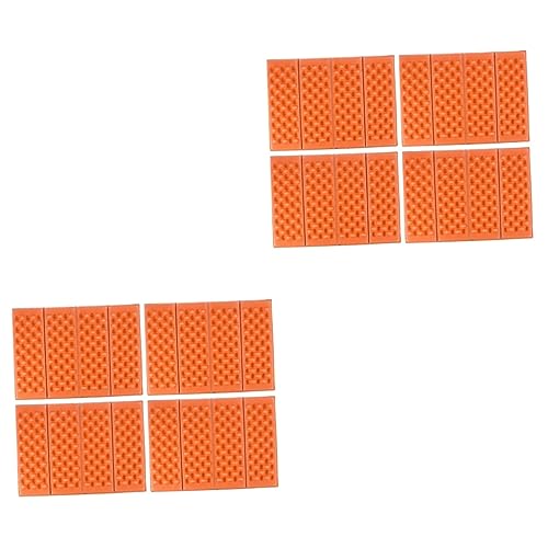 Amosfun 2sets Double-Sided Camping Mats Heat-Resistant Cold-Resistant Lightweight Foldable for Outdoor Activities 4pcs*2