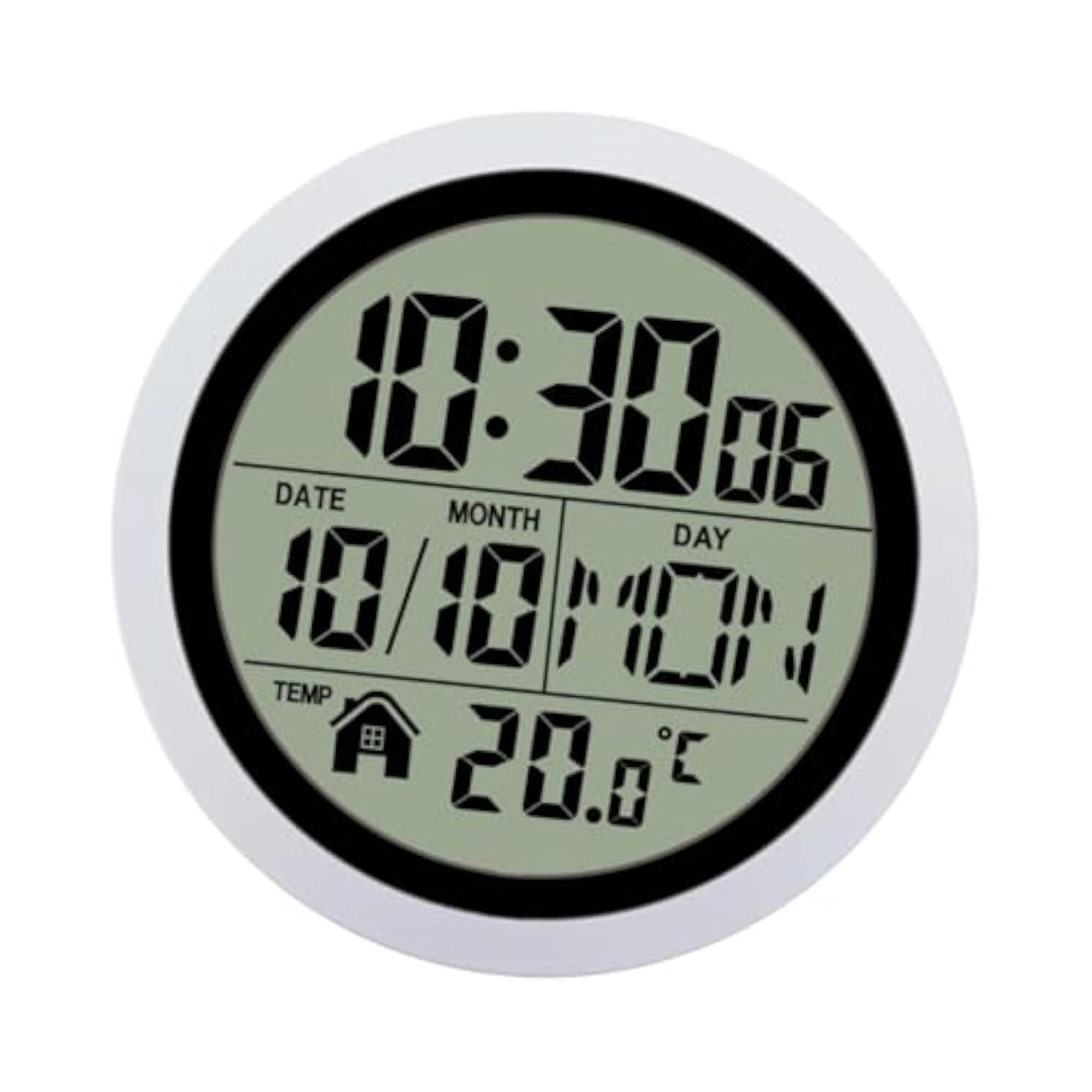 Digital Shower Clock, Modern Small Wall Clock for Living Room