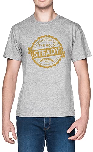 Capzy Hold Steady Brooklyn Grigio Uomo Maglietta Dimensioni XXS Grey Men's Tee Size XXS