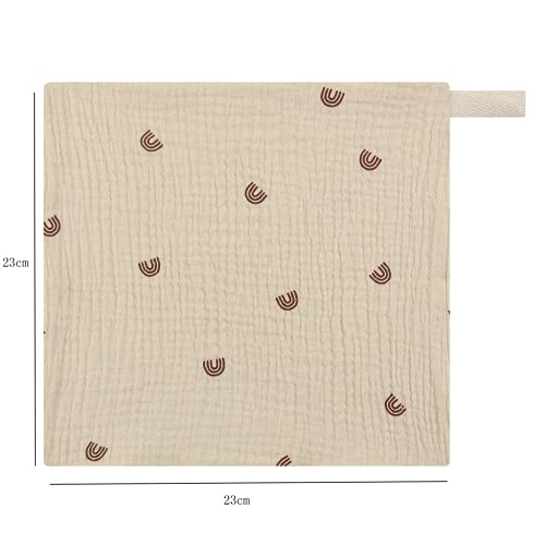 Image of 5 Pcs Towel Baby Face Cloth Baby Bath Towel Handkerchief Cotton Burp Cloth Soft Absorbent Gauze Kindergarten Washcloth, As Pic Shows