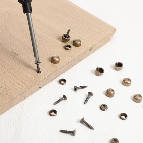 Tornillos decorativos de latón con tapa, pack 16 miniatura 7