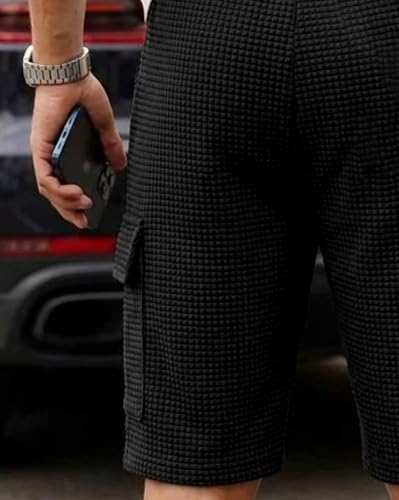 Image of AUSK Classic Relaxed Fit Cargo Stretch Shorts for Mens| Half Pant Cargo Shorts with Pockets | Casual Shorts for Mens