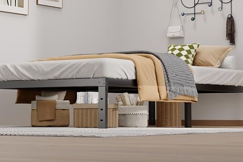 Image of LUMUNANCE Metal Bed Frame Twin Size - 12 Inch Heavy-Duty Twin Platform Bed Frame No Box Spring Needed, Easy Assembly, Noise-Free, Sturdy Mattress Foundation, Underbed Storage Space