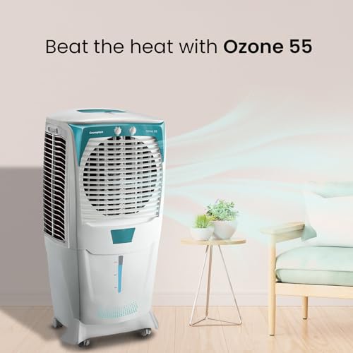 Crompton Ozone 55 Litres Desert Air Cooler for home | Large & Easy Clean Ice Chamber | 4-Way Air Deflection | High Density Honeycomb Pads | Everlast Pump | Auto Fill view 2
