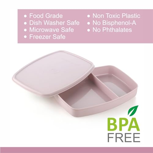 Image of Signoraware Slim BPA Free Plastic Lunch Box (610ml x 3 | Setof3 | Multicolor)
