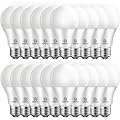 E ENERGETIC LIGHTING Dimmable LED Light Bulbs, 60W Equivalent, Soft White 2700K, 8.5W 800 Lumens LED Bulbs, E26 Base Standard Light Bulbs, ETL Listed, 20 Packs