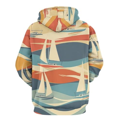Sweat à capuche voilier confortable et chaud taille S mixte