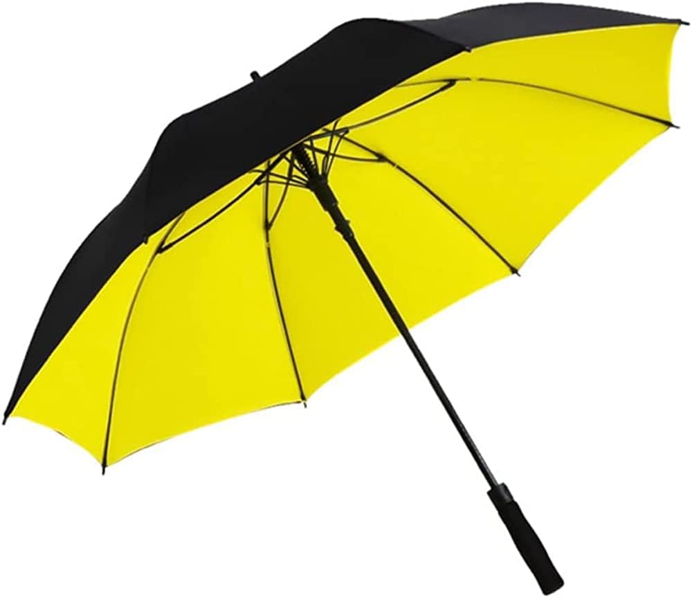 150センチゴルフ傘男性強い防風半自動長い傘大男と女性のビジネス傘メンズ イェロー 新到着