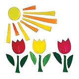 Design Ideas GelGems Flower Themed Gel Window Clings (Sunny Tulips, Small Bag)