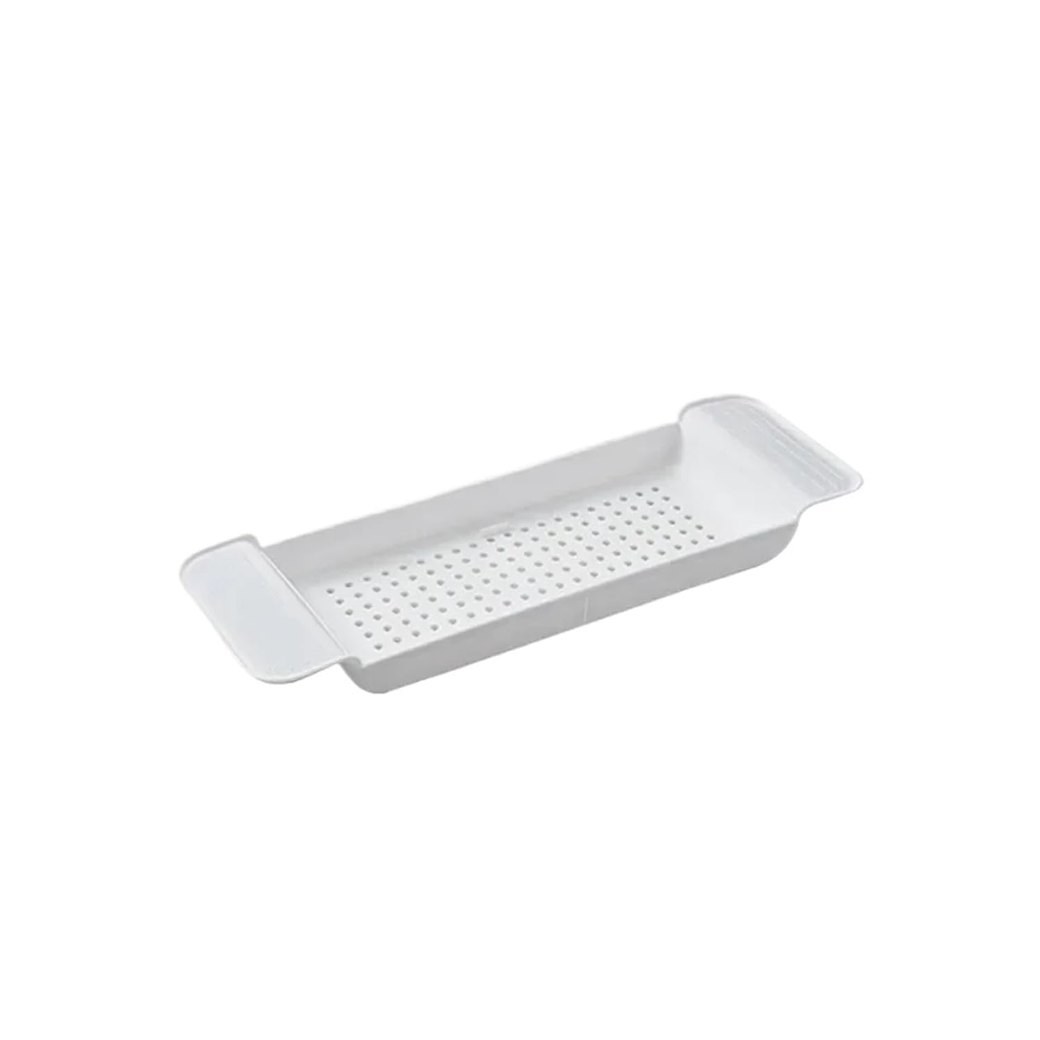 Extendable Bamboo Bathtub Shelf Shower Caddy Towel Book Holder Storage Organizer White