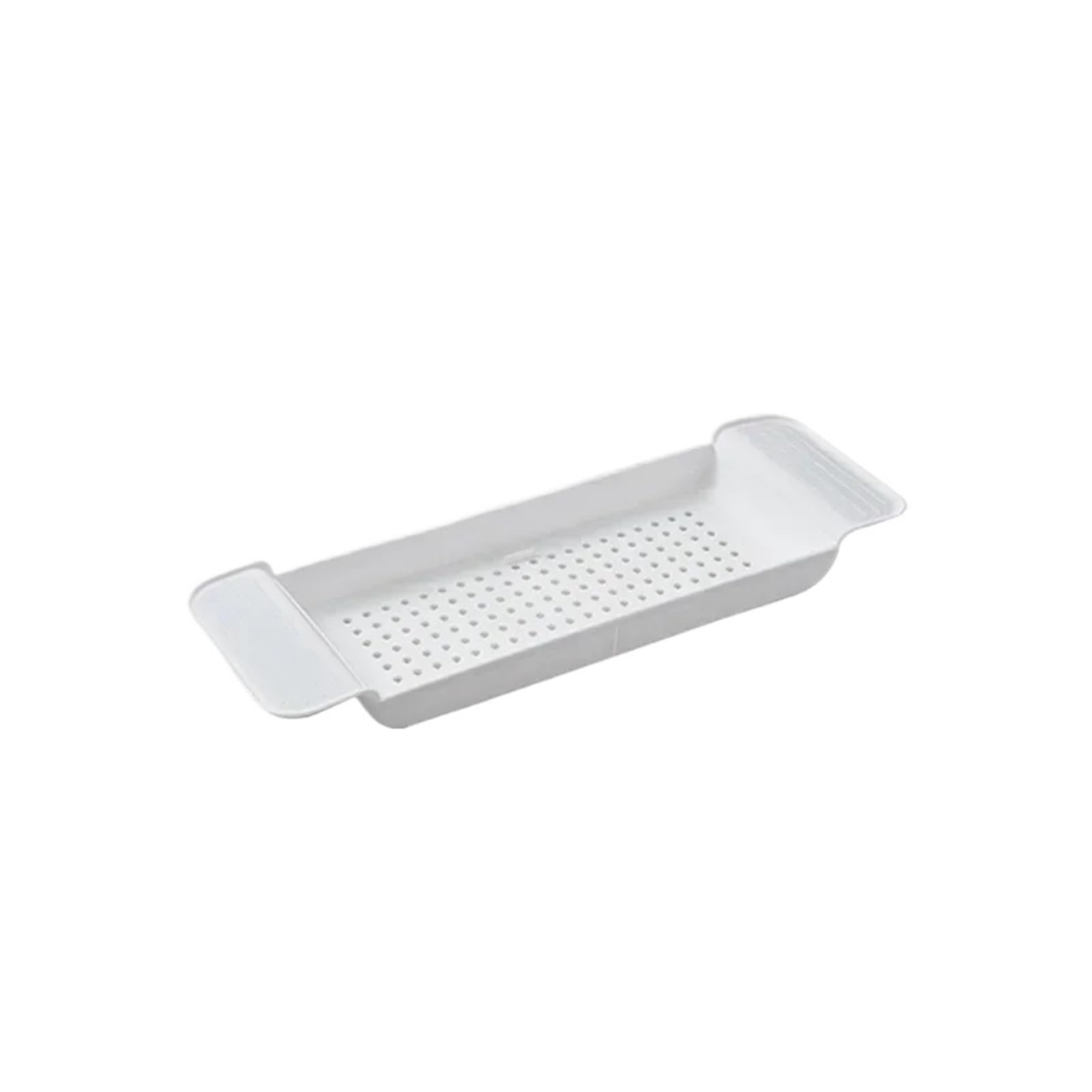Extendable Bamboo Bathtub Shelf Shower Caddy Towel Book Holder Storage Organizer White