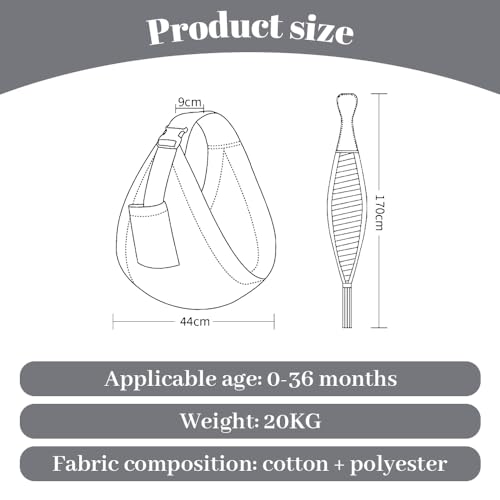 Lvjkes Tragetuch baby neugeboren, Tragetuch baby, Multifunktionale kindertrage, Einstellbar, Tragbar, für Babys von 0 bis 36 Monaten, Kleinkinder mit einem Gewicht bis 20 kg (Blume Grau)