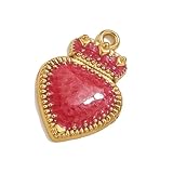 Vdaxvme Kreativer Schmuckkomponenten Herzkronen Anhänger Edelstahl Stahlhersteller Charme Für Personalisiertes Accessoires Stilvoller Edelstahl Charme