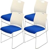サンエスライン ミーティングチェア 会議椅子 スタッキング 4脚セット 耐荷重160kg メッシュ素材 シンプル 軽量 通気性 クッション性 積み重ね 省スペース 工具不要 組み立て簡単 オフィス 受付 研修 セミナー イベント