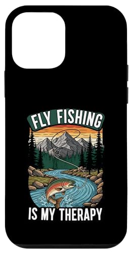 Fly Fishing Is My Therapy Trout Fisherman Angler Nature �X�}�z�P�[�X iPhone 12 mini �p