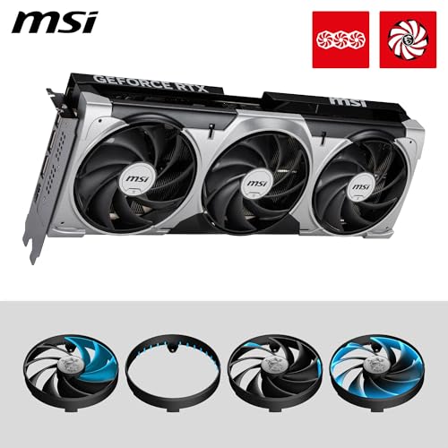 MSI NVIDIA GeForce RTX 5080 16G Ventus 3X OC Carte Graphique - 16 Go GDDR7 (30 GB/s /256 Bits), PCIe 5.0 - Triple Ventilateur (3X Ventilateurs TORX 5.0), HDMI 2.1b, DisplayPort 2.1b