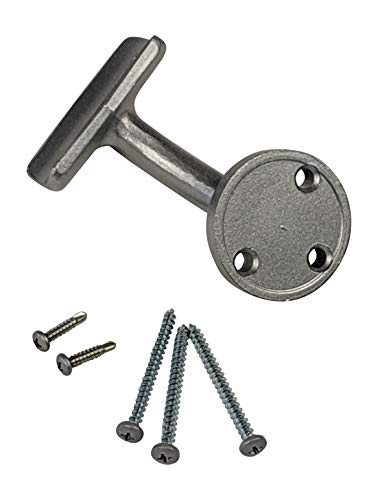 Aluminum Handrail Direct Ohr 3' Handrail Section With Mounts - Silver - Stair Hand Rail - Usa Made Railing- Easy To Install Handrails For Outdoor & Indoor Stairs, Porch & Deck Stair Hand Rail #TOP3