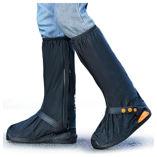MEQI Waterproof Shoe Covers Rain Shoe Cover with Reflector for Men Women