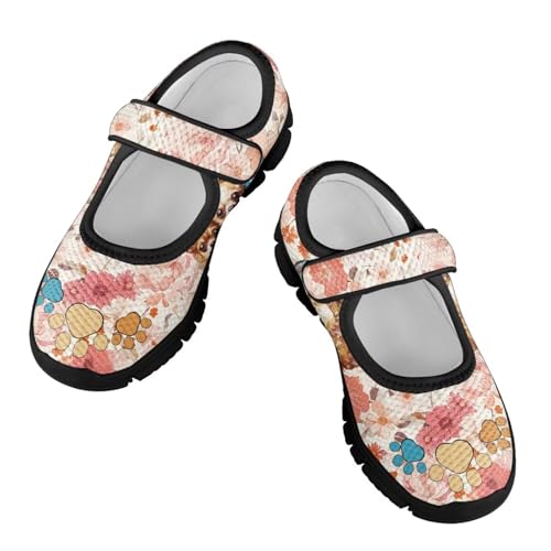 Yzaoxia Girls Mesh Shoes Slip On Sneakers for Kids Hook and Loop Barefoot Shoes Breathable Athletic Walking Running Sport Shoes Flat Tennis Shoes Footwear Loafers Gym School Outdoor2