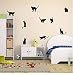 Słodka naklejka ścienna kot dekoracja domu do pokoju dziecięcego 3D DIY winylowa Adesivos de paredes haus obrazki zwierzęce obraz ścienny sztuka plakat 26 * 150 cm