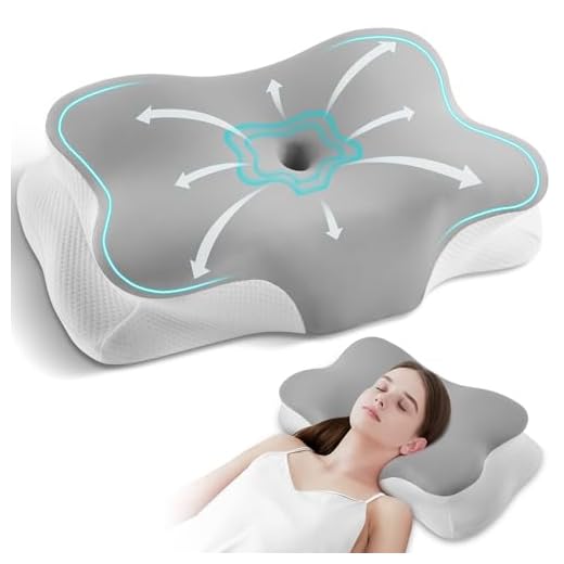 Cuscino per Cervicale,Cuscino Memory Foam per Dormire,Cuscino Traspirante Adatto a Chi Dorme sul Fianco,Sulla Schiena o Sullo Stomaco