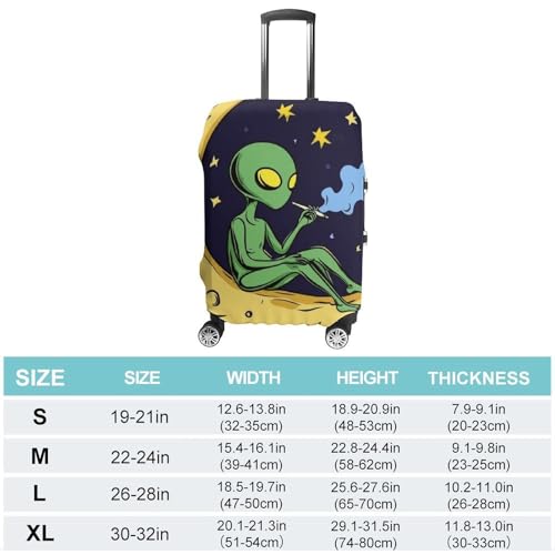 Washable Luggage Cover Protector Suitcase Anti Scratch Covers Travel Luggage Cover Suitcase Protector (Funny Alien Moon Sky (4))2
