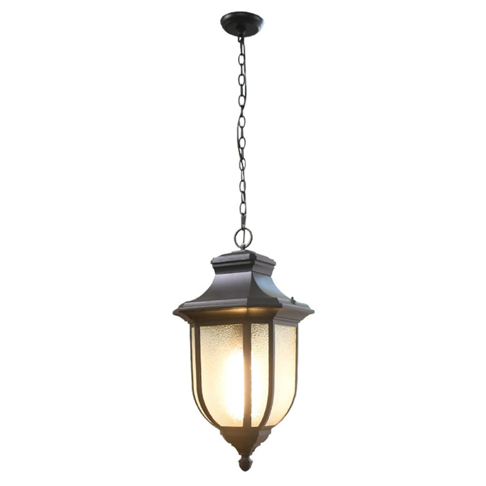 HXYSXHJUO Modern Outdoor Pendant Lamp for Corridor Balcony Villa Courtyard Hanging Lights External Door Entrance Stylish Chandelier Pavilion E27 Screw Suspension Lantern Decorative Lightin
