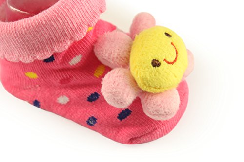 Lasin Baby Newborn Girls Boys Cartoon Anti-slip Socks Boots Shoes Babyshower Gifts, (0-12M)4