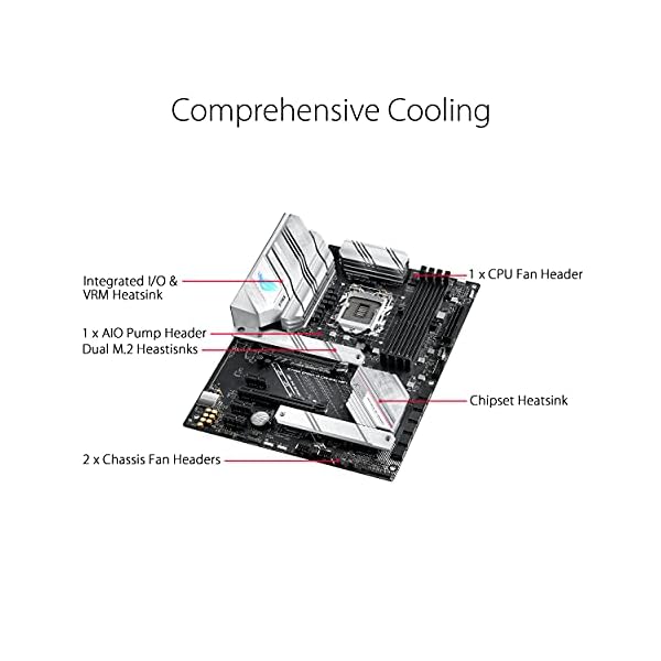 ROG STRIX B560-A GAMING WIFI - Placa base ATX (Intel B560 LGA 1200 con VRM de 8+2 fases, PCIe 4.0, Cancelación de ruido IA, WiFi 6, 2.5 GB Ethernet, 2 ranuras M.2, USB 3.2 Gen 2 x 2 y Aura Sync) - Image 4