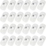 Self Adhesive Caster Wheels Mini Swivel Wheels Stainless Steel Paste Universal Wheel 360 Degree Rotation Sticky Pulley for Bins Bottom Storage Box Furniture Trash Can (24 Pieces,White)