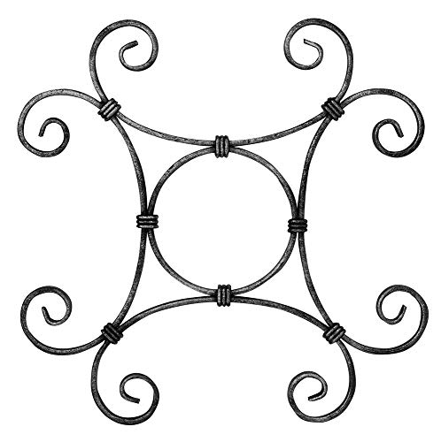 Preisvergleich Produktbild Fenau / Zierelement / Maße: 290x290mm / Material: 10x5 mm / Stahl S235JR, roh / Schweißbar / Zierteil / Zierelement oder Schnörkel für Metallzaun / Gartenzaun / Metalltor