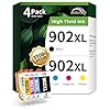 902XL – Cartuchos de tinta de repuesto para cartuchos de tinta 902XL, paquete combinado Officejet Pro 6978, uso con OfficejetPro 6968 6970 OfficeJet 6962 6958 (902XLBK, 902C, 902M, 902Y)